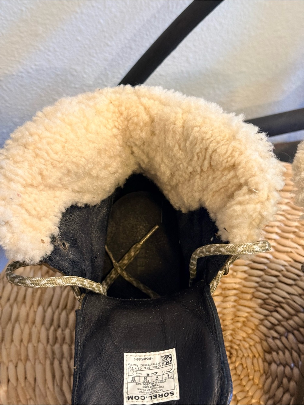 Sorel Olive Green Shearling-Lined Lace-Up Ankle Boots - Picture 6 of 9